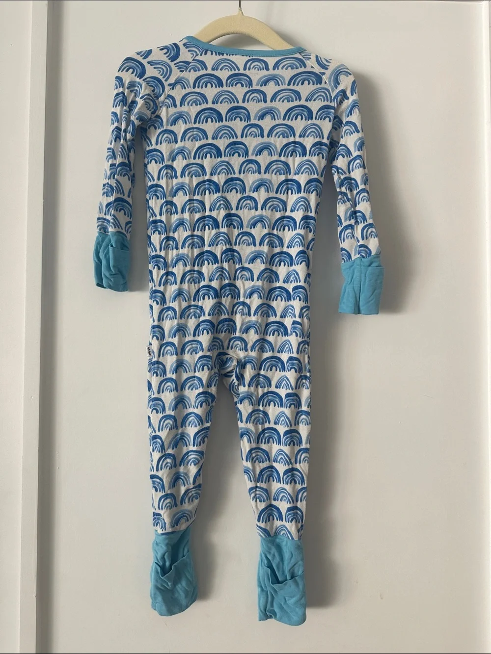 Little Sleepies Blue Rainbow Pajamas